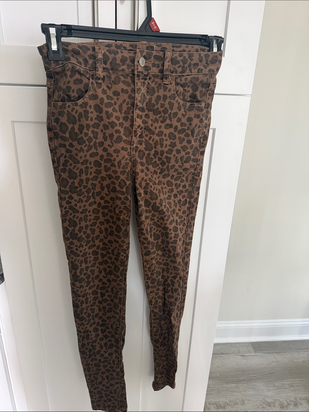 American Eagle Outfitters Brown Leopard Print Skinny Jeans